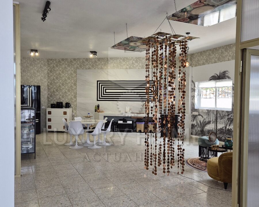 Behang salon comedor cocina